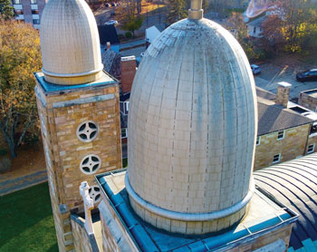 The domes before the new construction.