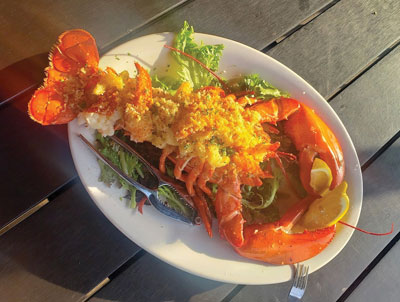 A Luke Wholey signature dish, stuffed lobster.