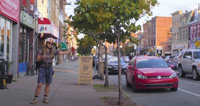 Dean on Liberty Avenue in his Bloomfield video.