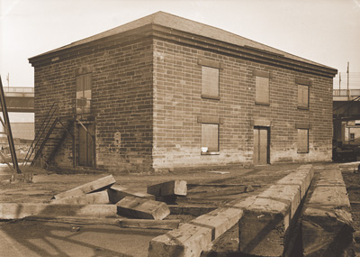 The Arsenal storehouse, photographed by Charles Stotz, 1934.